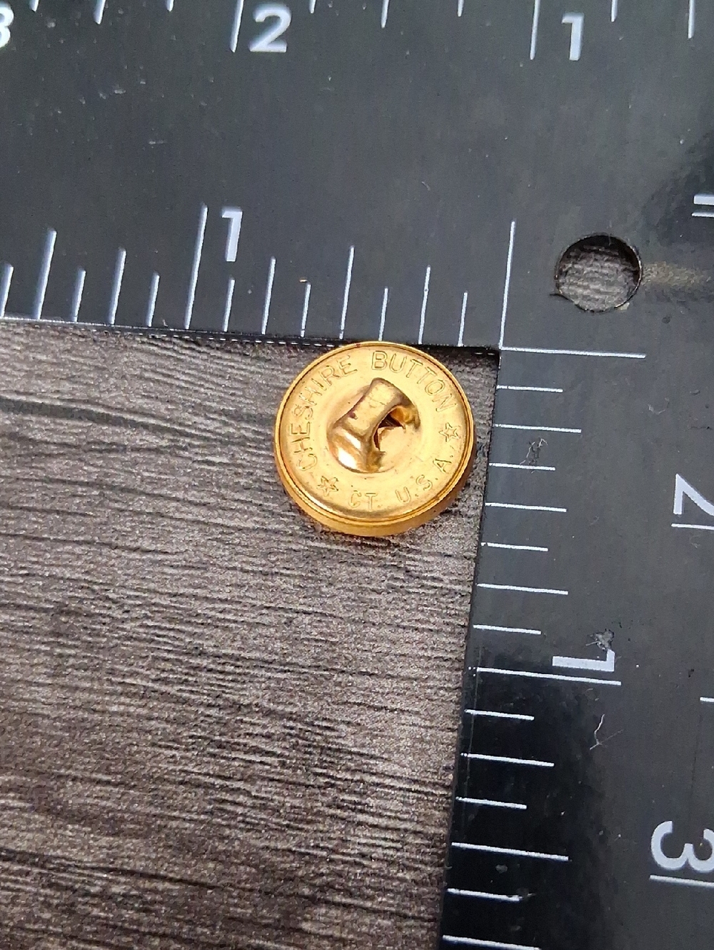 Gold Tone Eagle Emblem Button - Single Decorative Button P409 - Picture 2 of 2